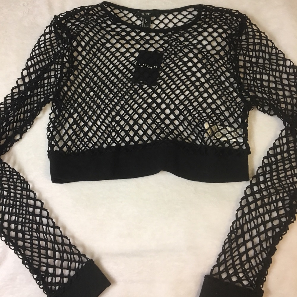 Fishnet Crop Top